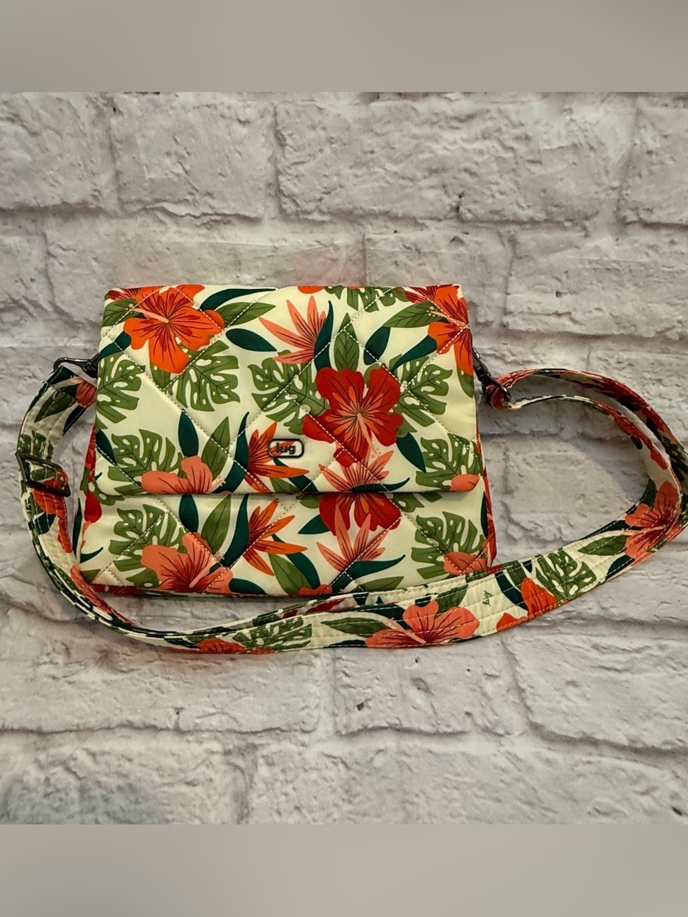 Lug "Plié Crossbody Bag " Lush Luau, 2 Straps, Exclusive To 2024 Fall Box